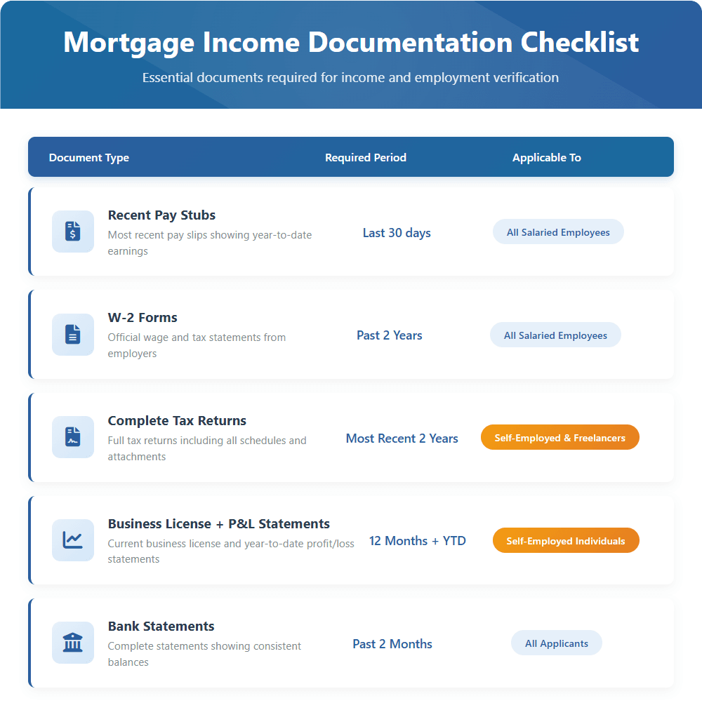 Mortgage Application Requirements