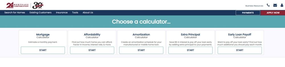 21st Mortgage Calculators