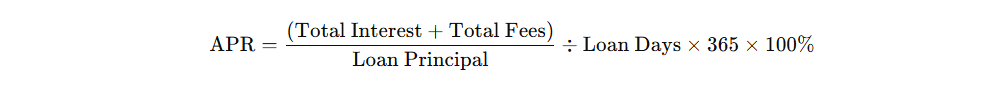  APR Calculation Formula