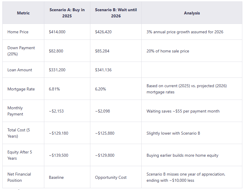 Scenario Comparison Buy Now or Wait