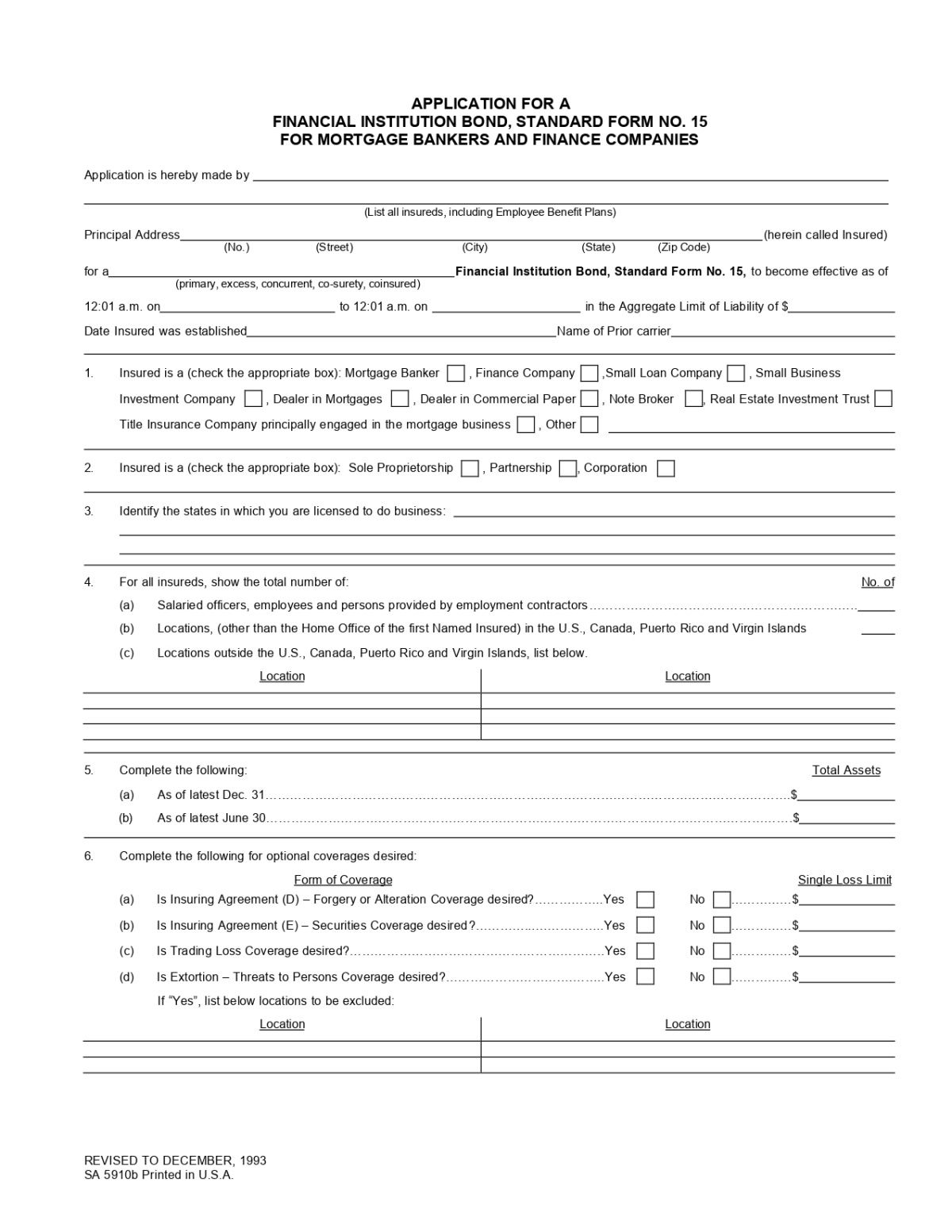 The Example of a Mortgage Application1