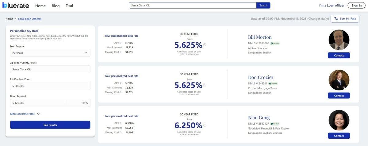 Bluerate Personal Rate