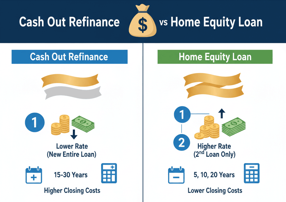 Cash Out Refinance vs Home Equity Loan