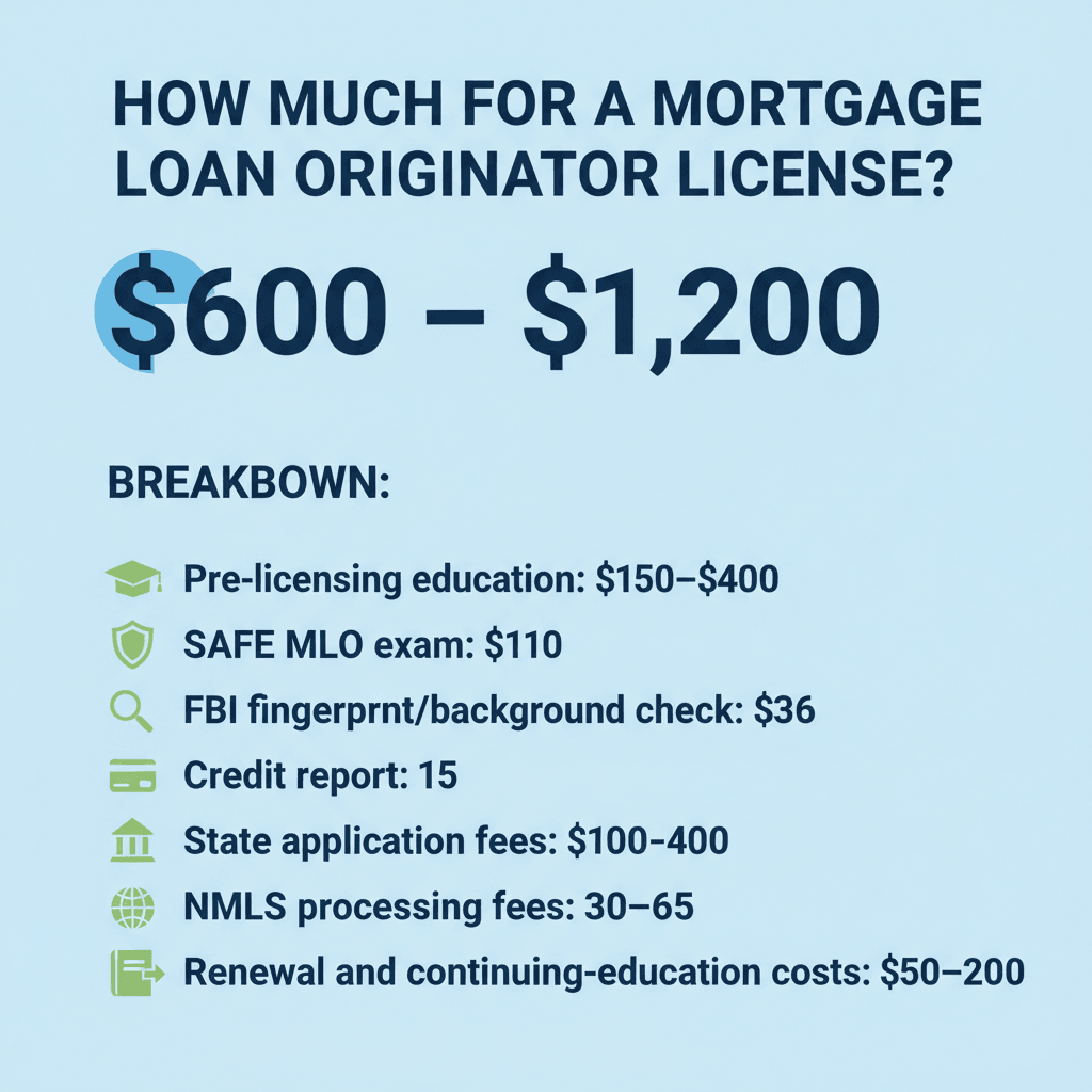 How Much for Getting a Mortgage Loan Originator License?