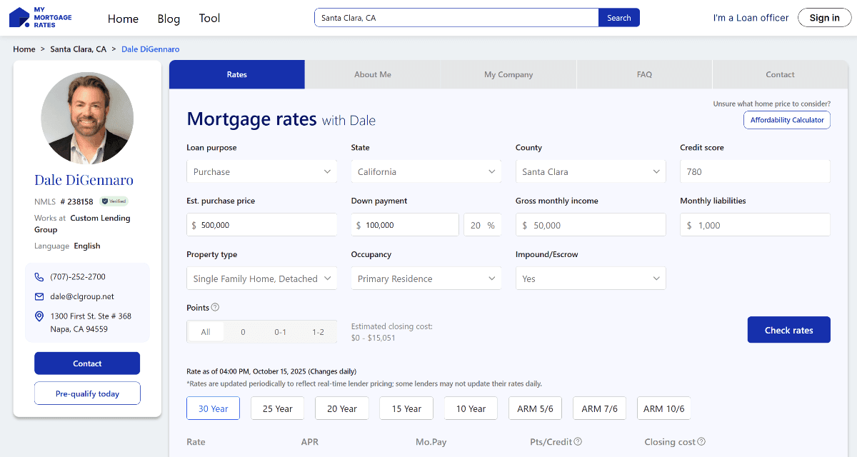 MyMortgageRates Find a Loan Officer Near Me