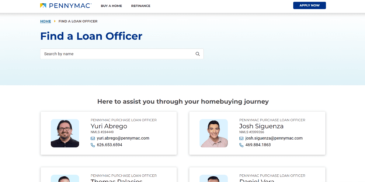 PennyMac Find Loan Officers Near Me