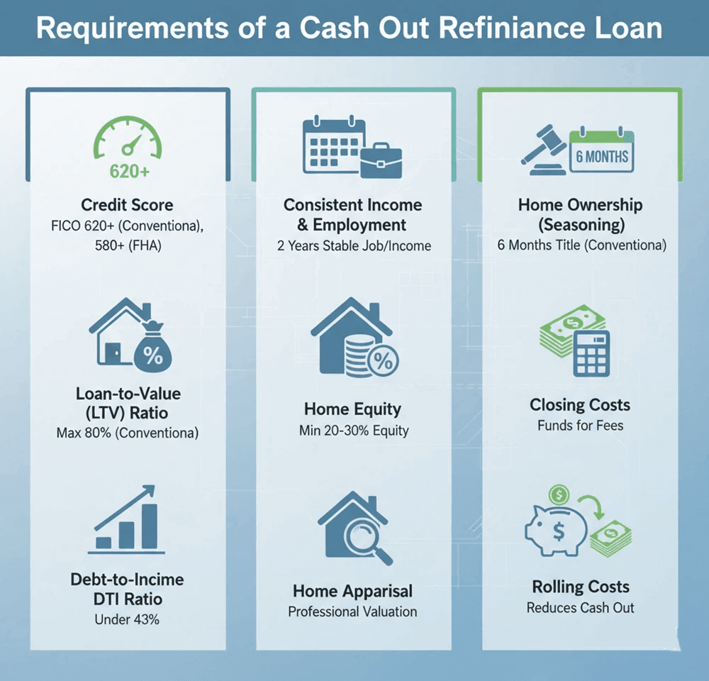 Requirements of a Cash Out Refinance Loan