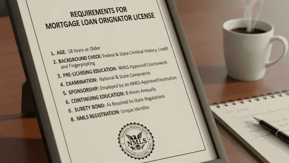 Requirements of a Mortgage Loan Originator License