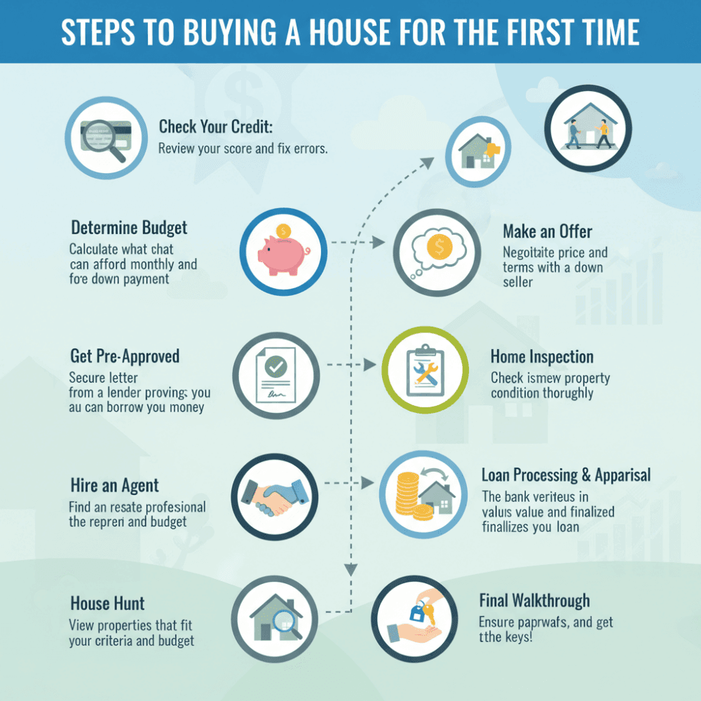 Steps to Buying a House for the First Time