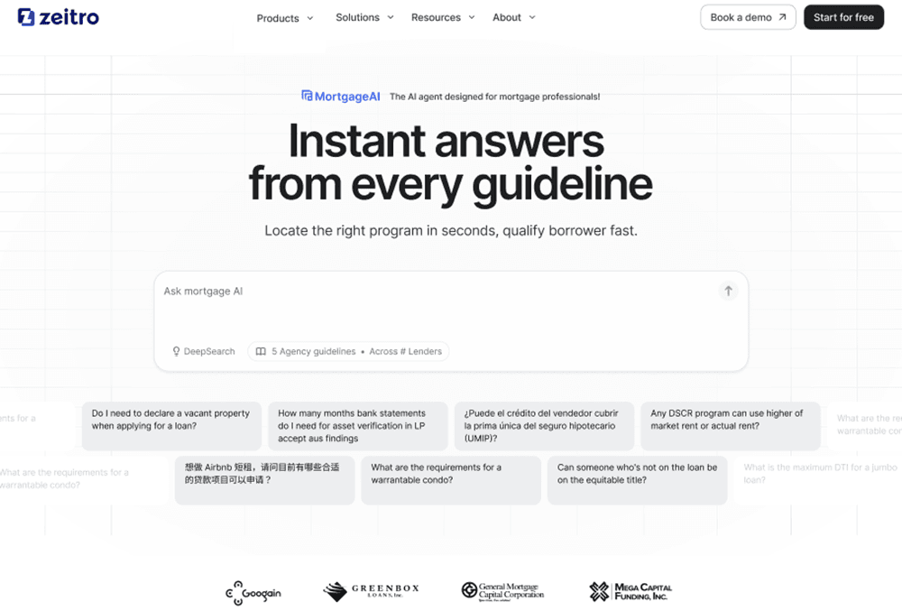 Zeitro Mortgage AI
